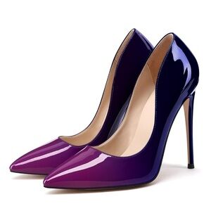 High Heels Pumps Gradient Patent Leather